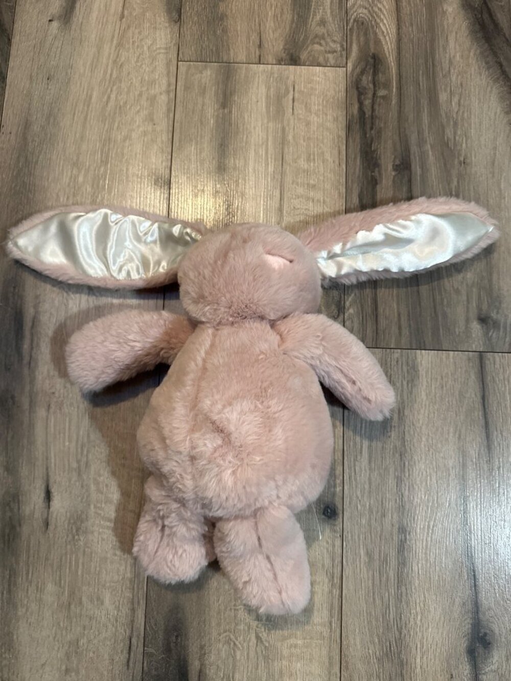 Spark Create Imagine Pink Plush Bunny Stuffed Animal Satin Ears Rattle Sensory 1